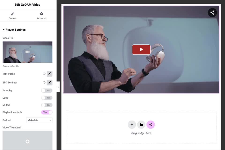 Video-Elementor-Video-Controls
