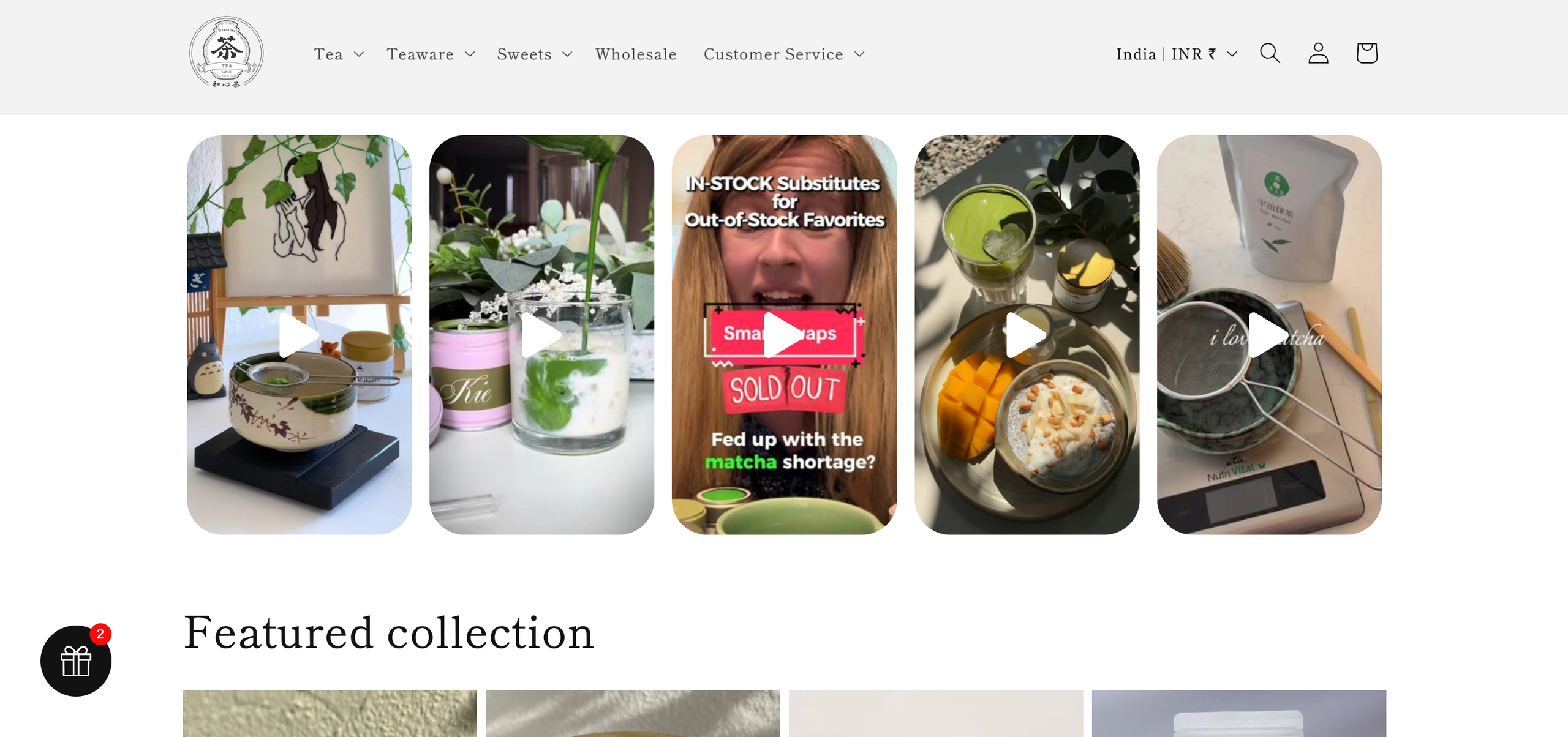 shoppable video example 8 - Wakokoro Tea Japan