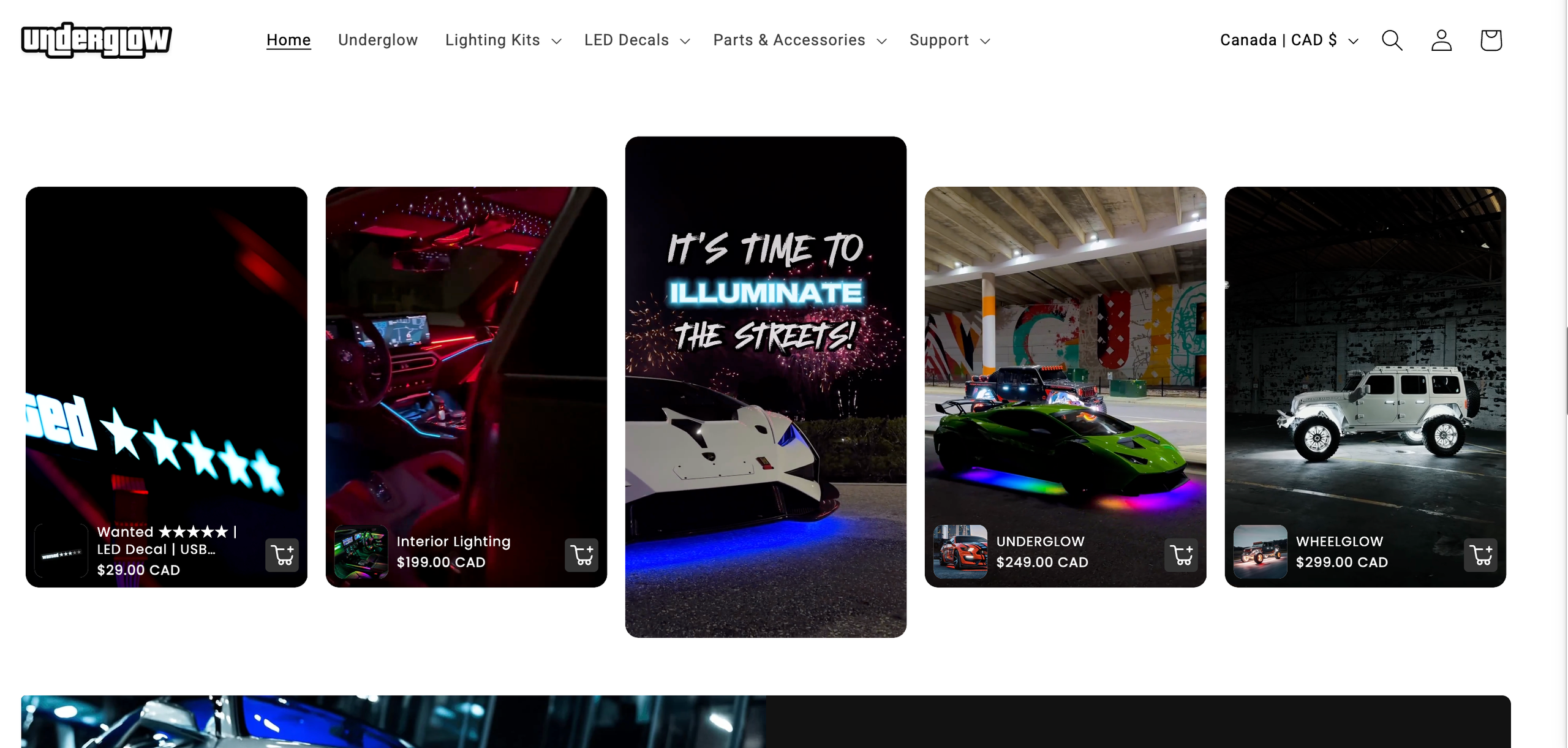 shoppable video example 10 - Underglow Canada