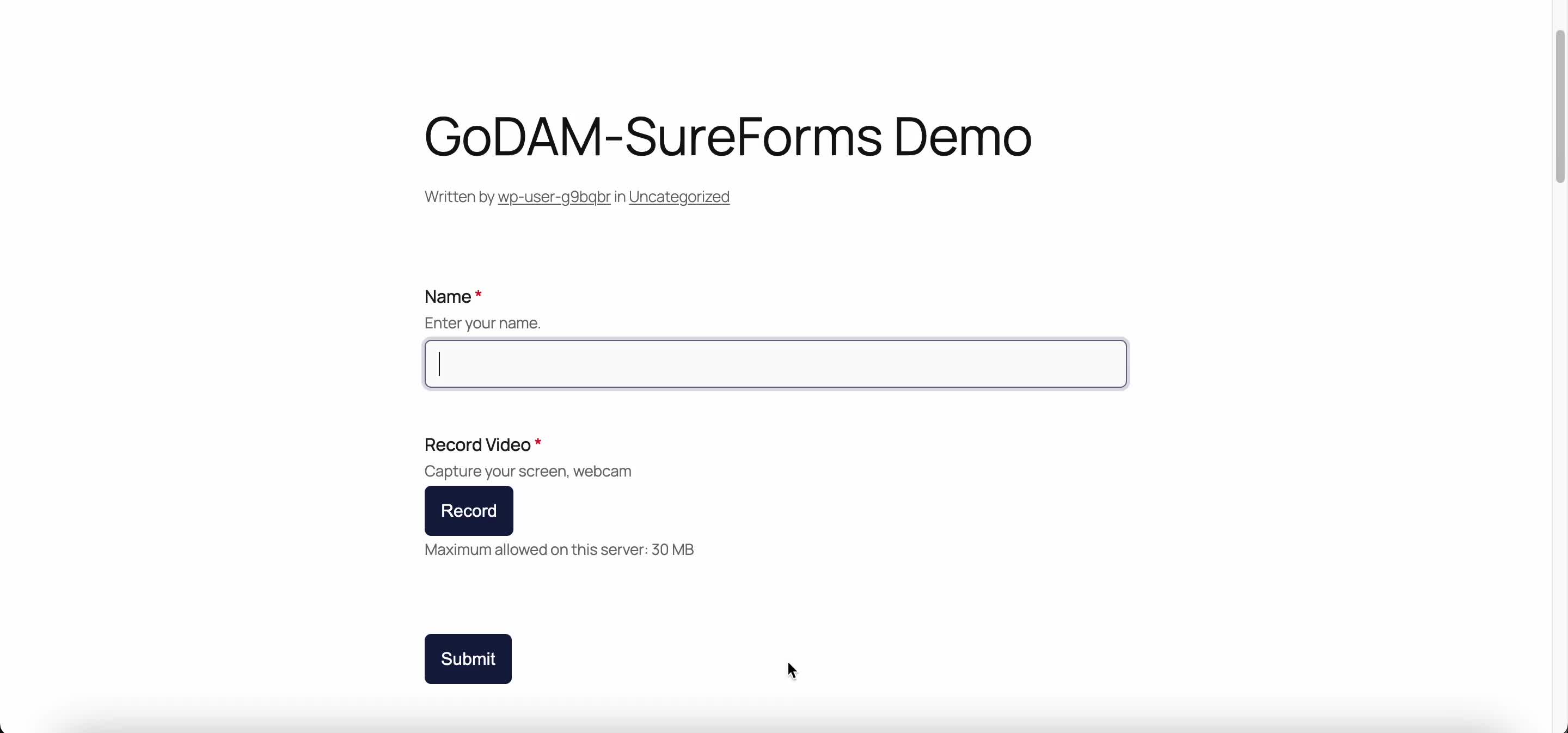 GoDAM-SureFormsRecorderDemo