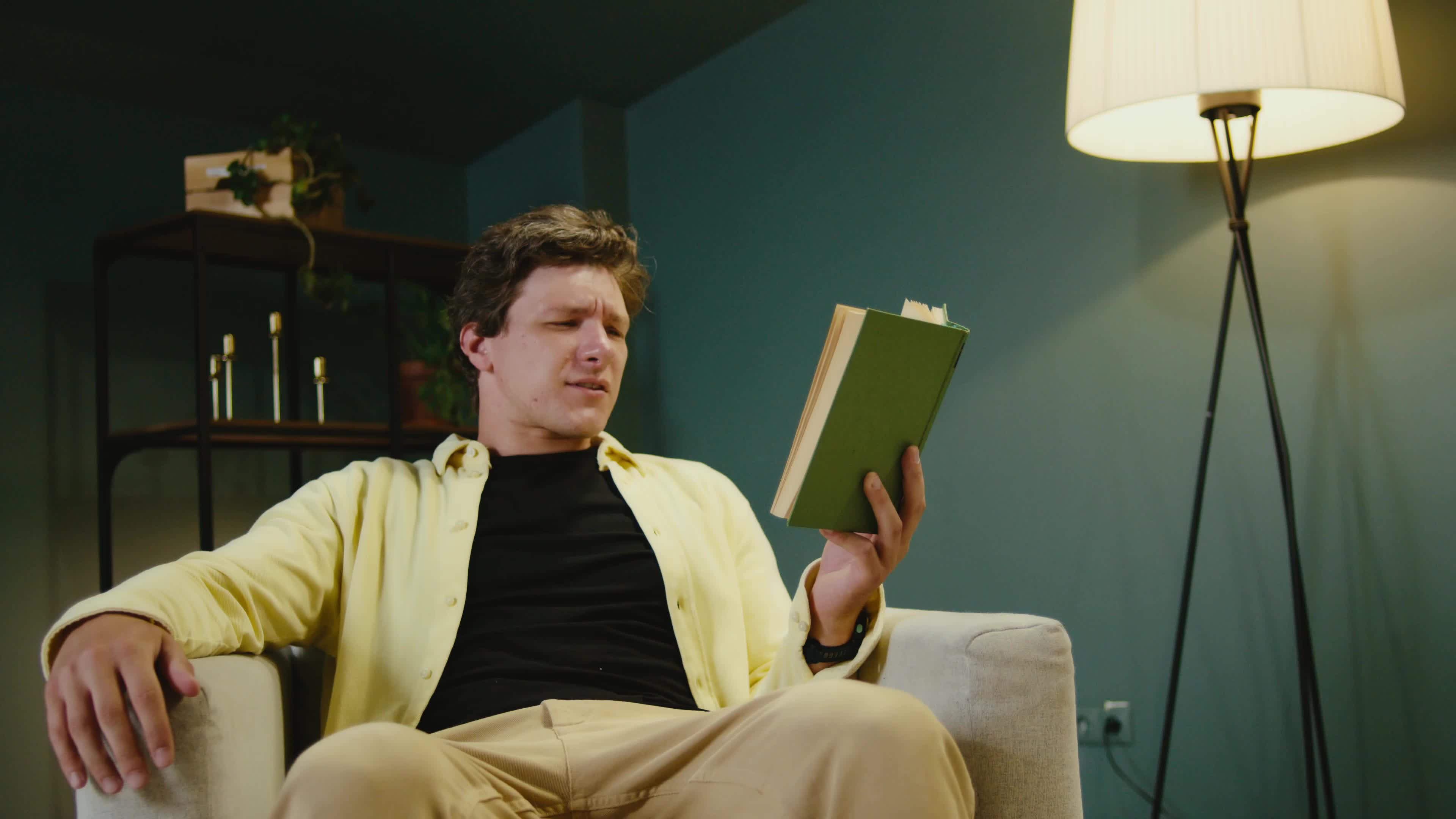 Reading a book