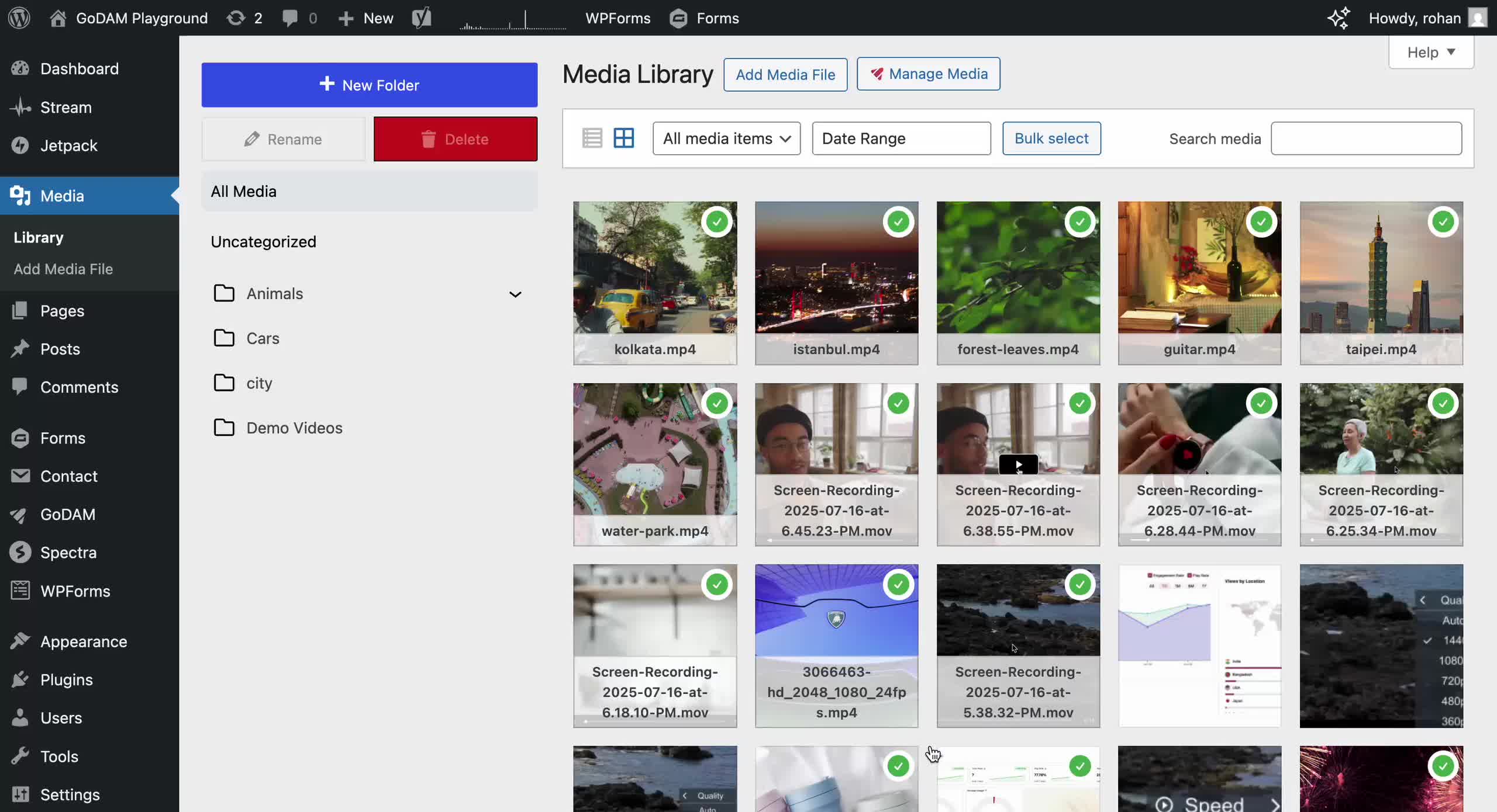 Video-Custom-Date-Range-Filter