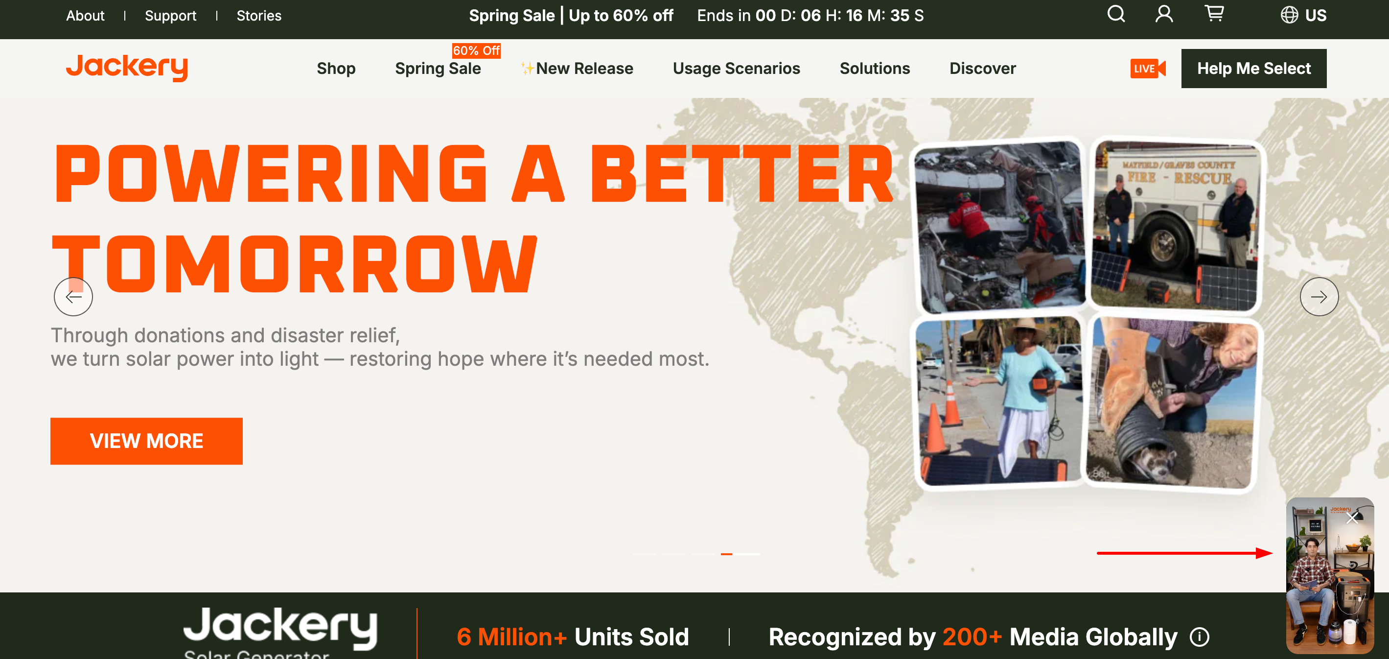 shoppable video example 4 - Jackery