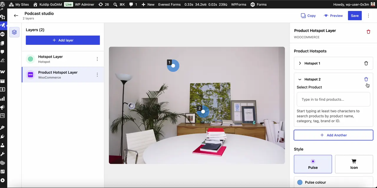 Image Woo Hotspot layer