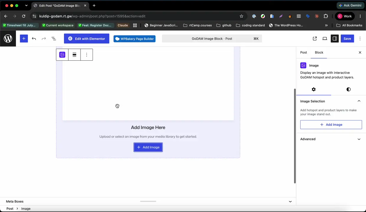 GoDAM Image Block Demo