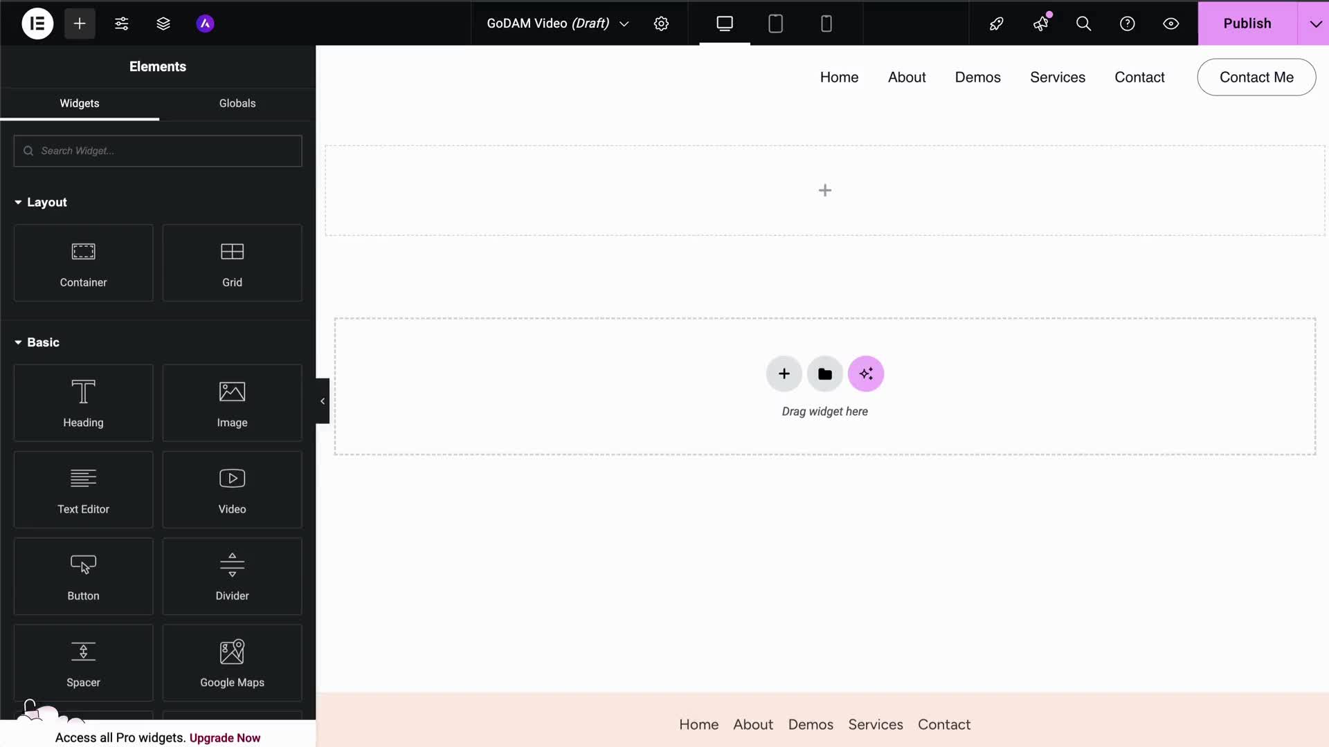 GoDAM Elementor Demo